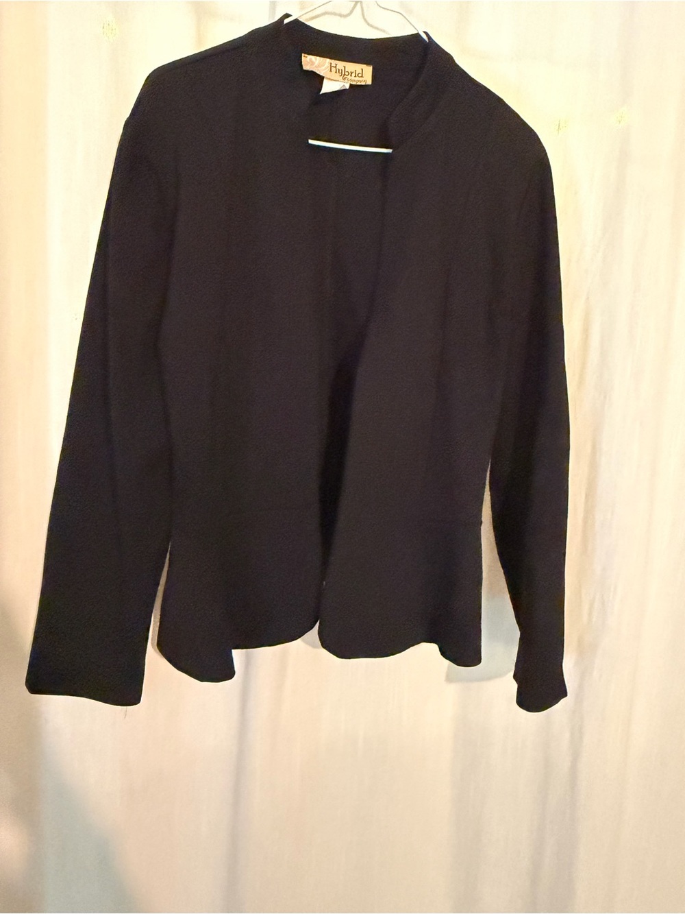 Black Soft Knit Peplum Blazer